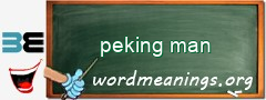 WordMeaning blackboard for peking man